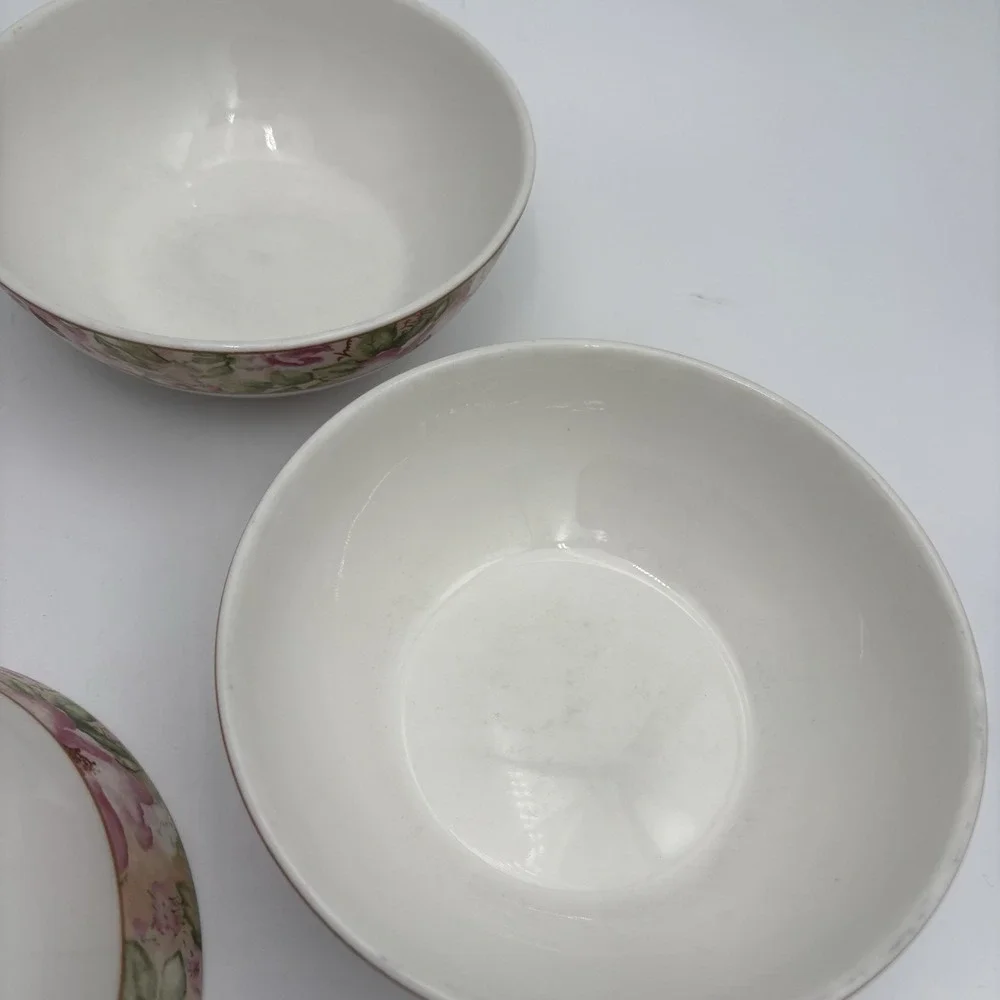 ROYAL DOULTON Poetic Rose Everyday China Cereal Bowls 4 Pc Vintage  6